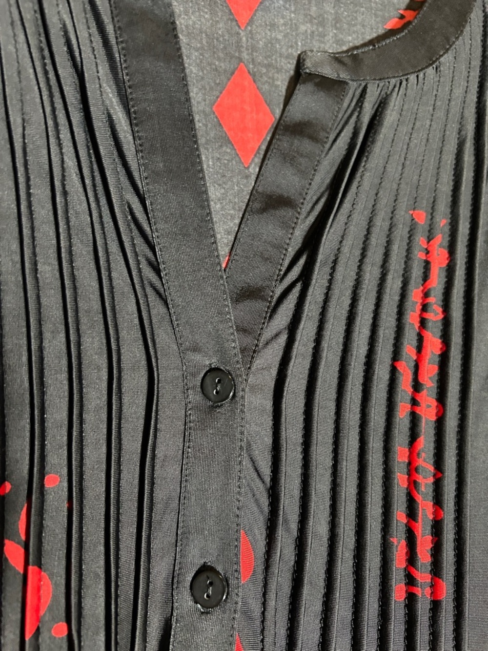 SERENGETI Long Line Jersey Knit Wrinkle Resistant Front Tucks Oversized Top - Picture 9 of 16